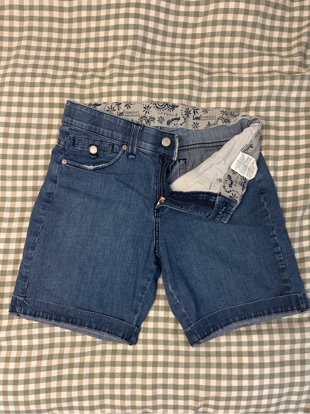 Lee Women's Dark Blue Denim Bermuda Shorts